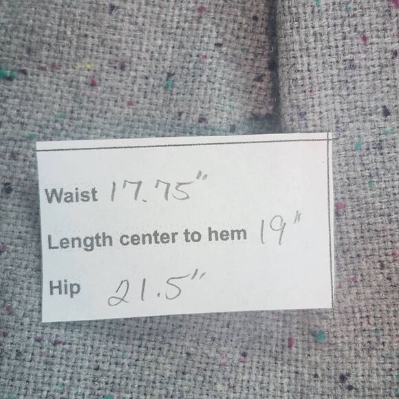 Loft Gray Straight Mini Skirt Size 14 Loft Gray Speckled Mini Tie Front Skirt - Picture 8 of 8